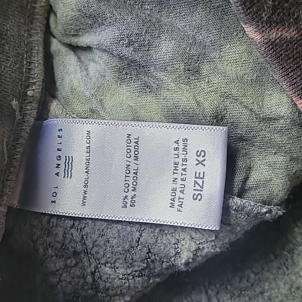 Sol Angeles Tie Dye Jogger Sweatpants Extra Small Green Lounge Boho Cali - Picture 3 of 6